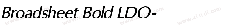 Broadsheet Bold LDO字体转换